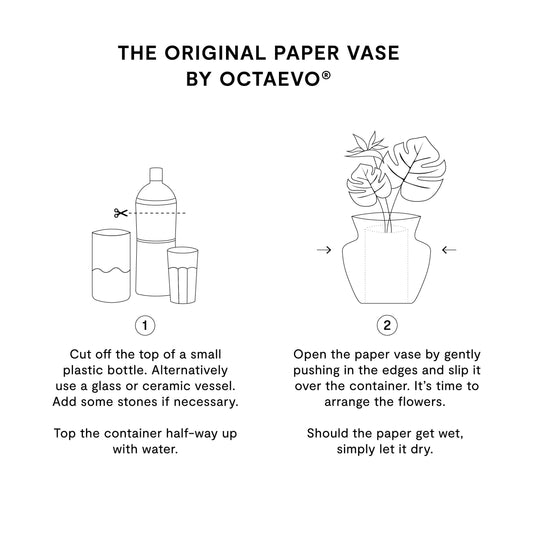 Mini vase à fleurs en papier Siena | Cadeau déco