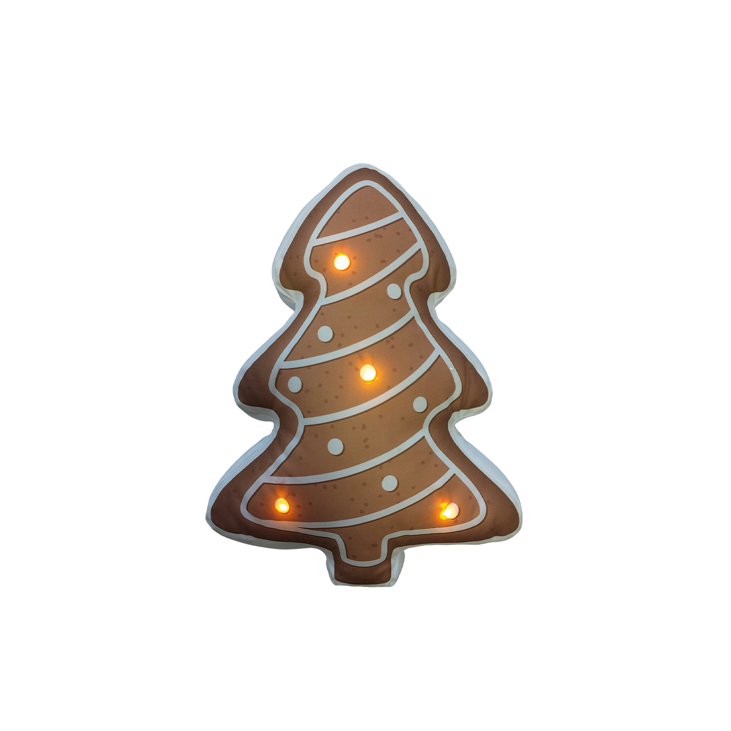 Coussin LED sapin marron 40x30cm