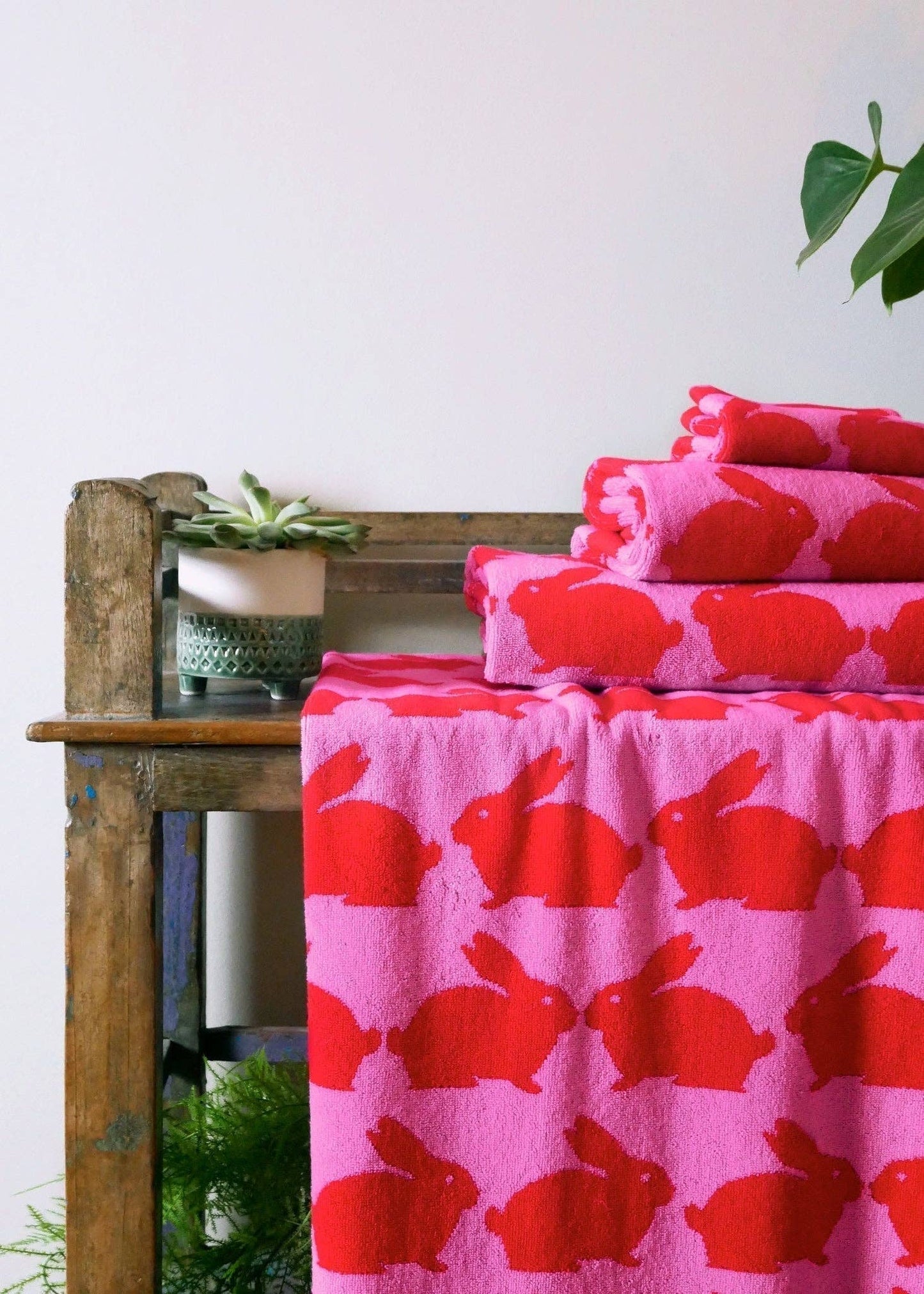 Serviettes en coton biologique Kissing Rabbits