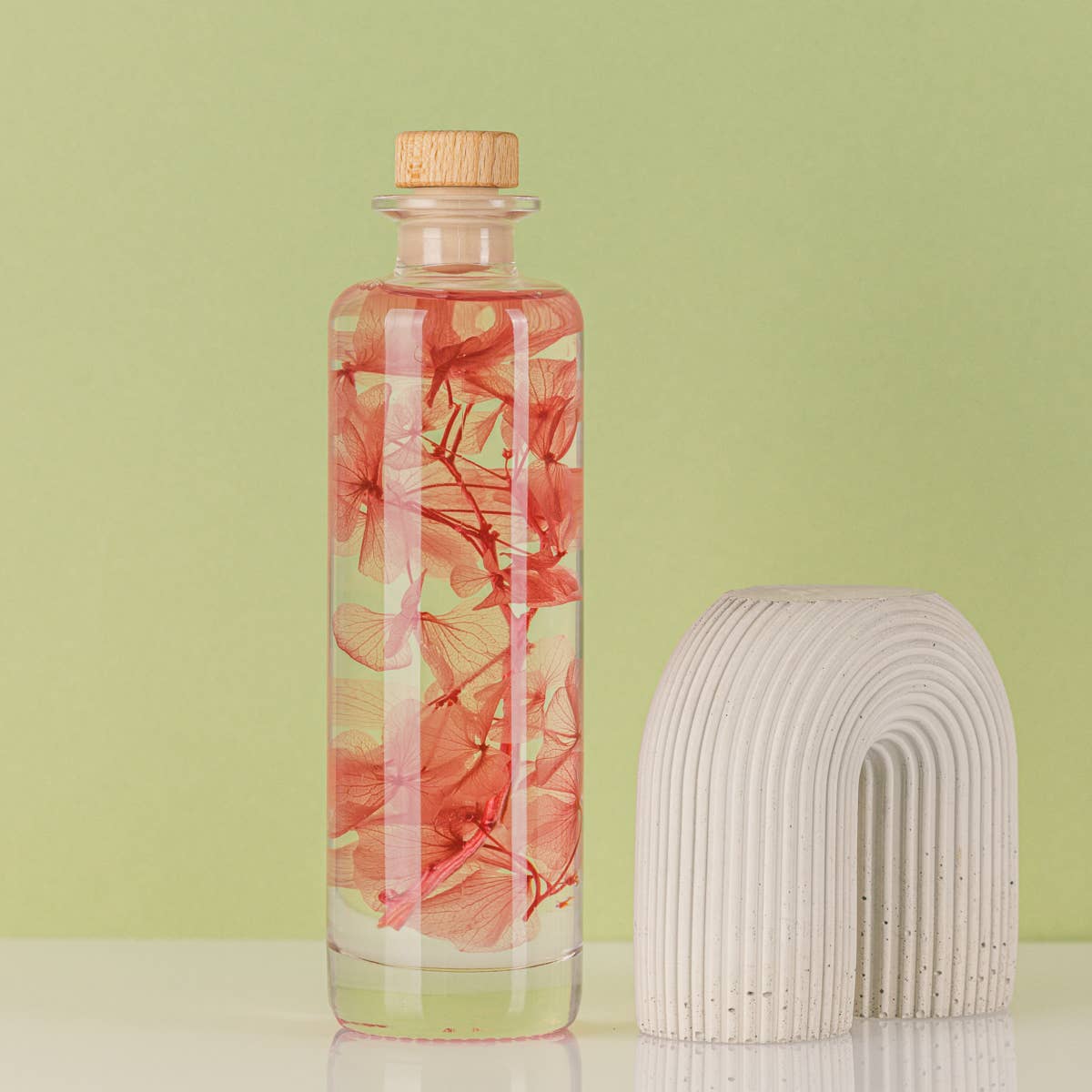 L'Herbarium Hortensia rose - Fleur immergée