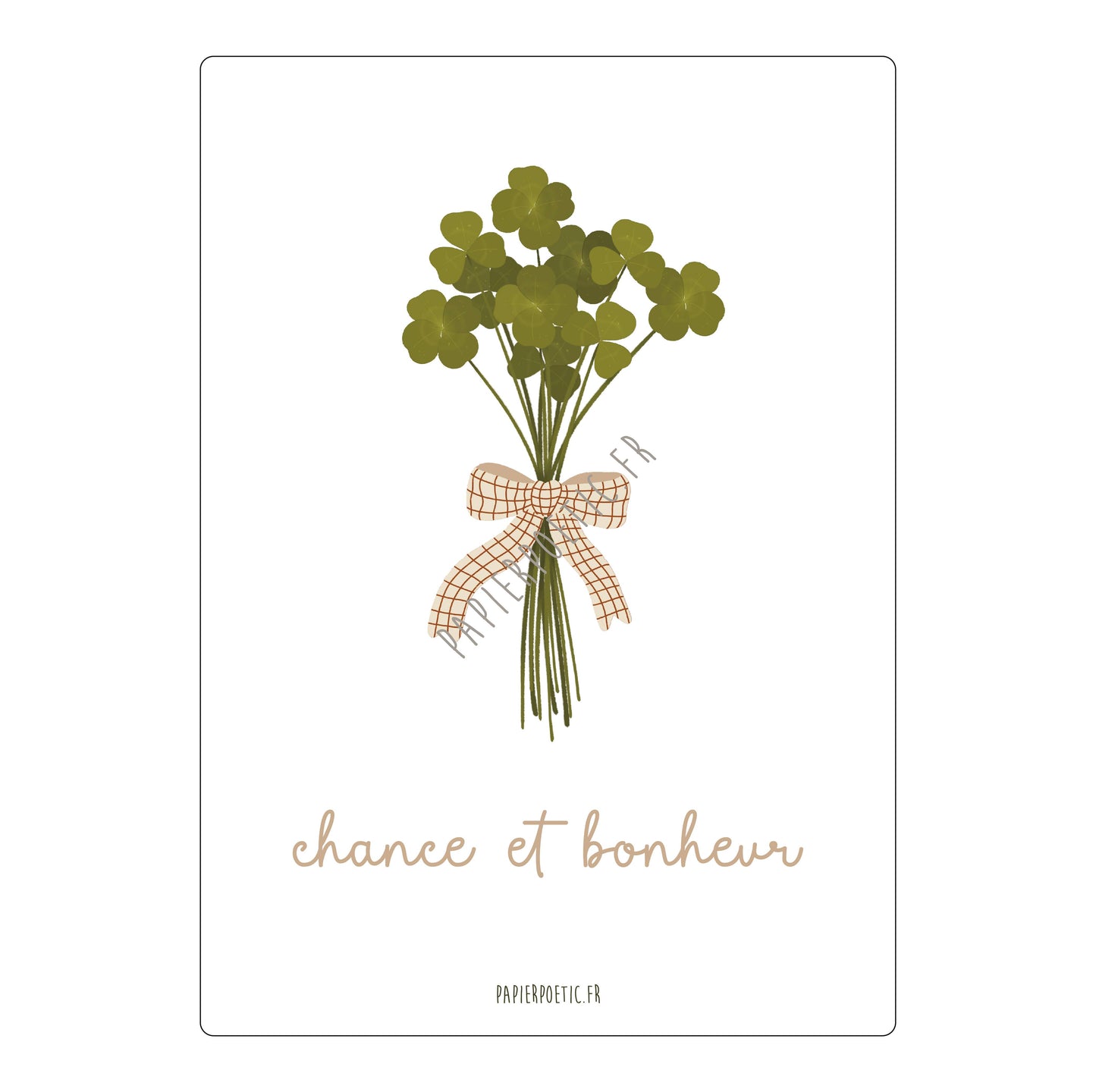 Carte Postale / Card "Bouquet de trèfles"