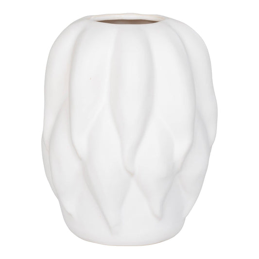 Vase - Vase. Céramique. Beige. 19,5x19,5x26 cm