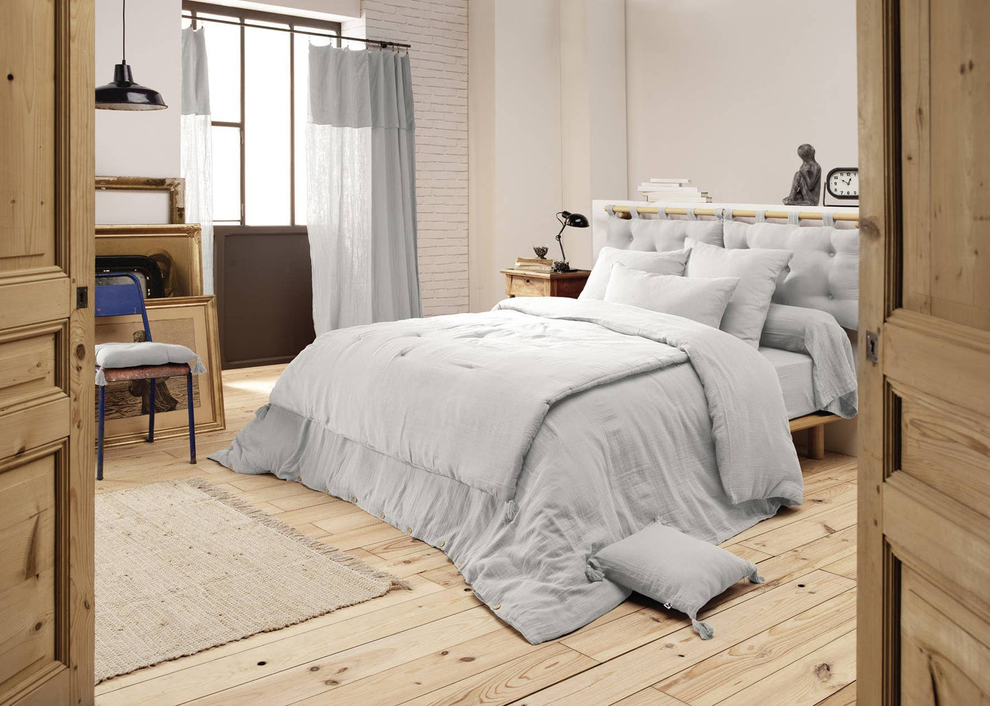 Housse de couette Gaze de Coton 260 x 240 cm GAÏA Nuage