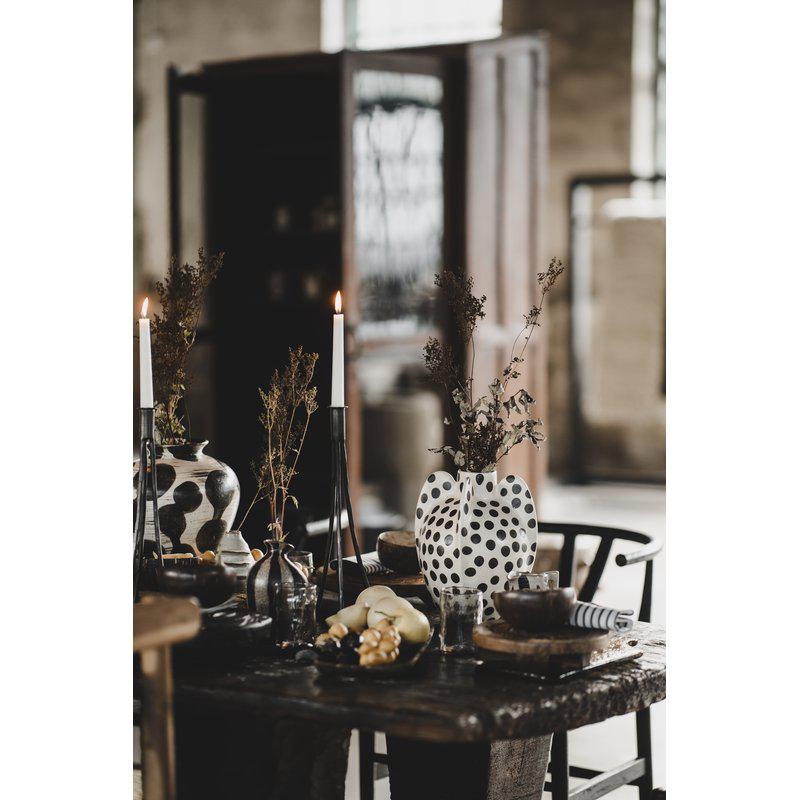 Vase en grès à pois