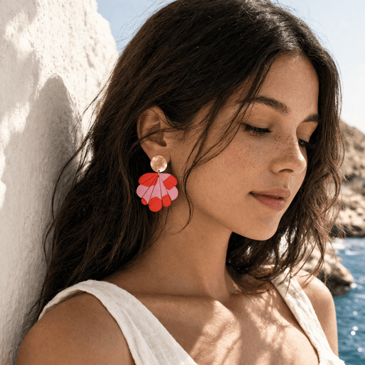 Méditerranéenne - Boucles d'oreilles Grande Fleur
