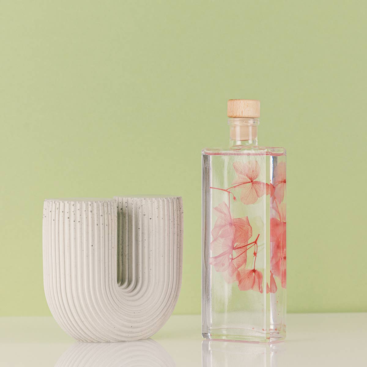 L'Herbarium Hortensia rose - Fleur immergée
