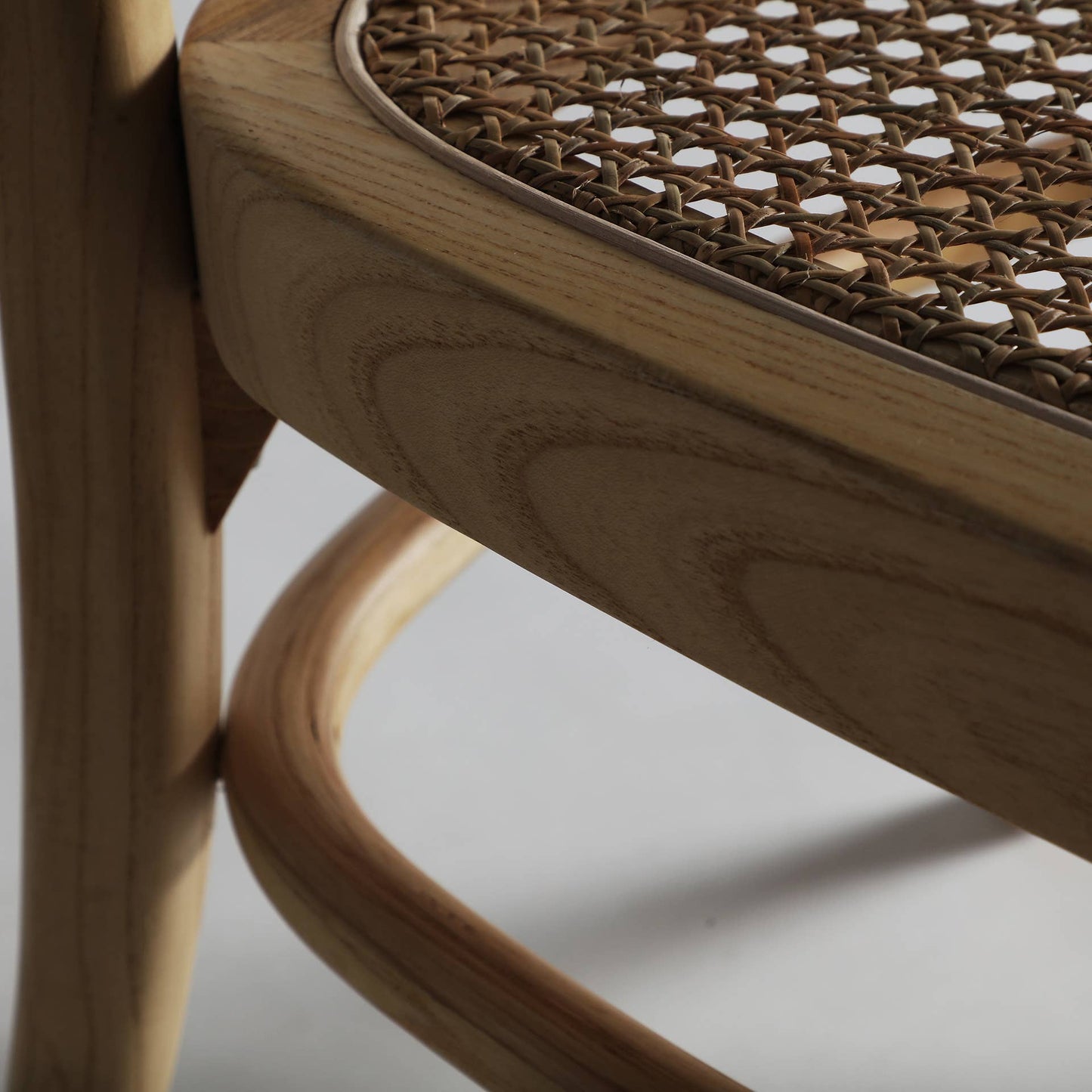Chaise Kleive, bois d'orme, naturel, 45x52x81cm
