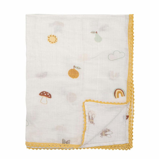 Agnes Couverture, Blanc, Coton