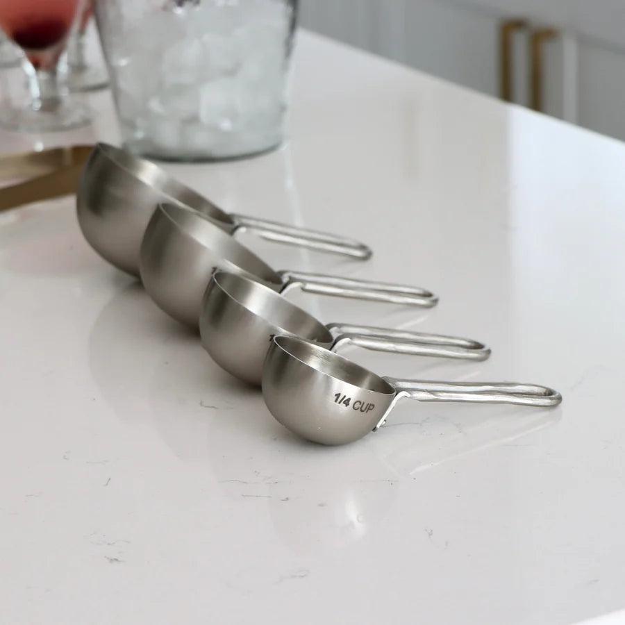 Cuillères à mesurer en étain Forge - Lot de 4