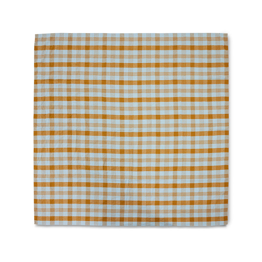 Torchon 60% Lin, 40% coton Amber blue