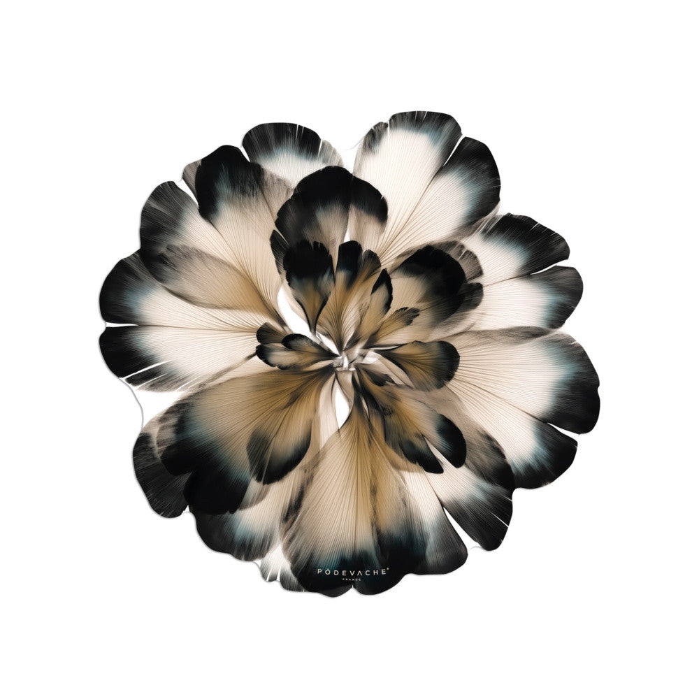 Lot de 6 dessous de verre Vinyle fleur