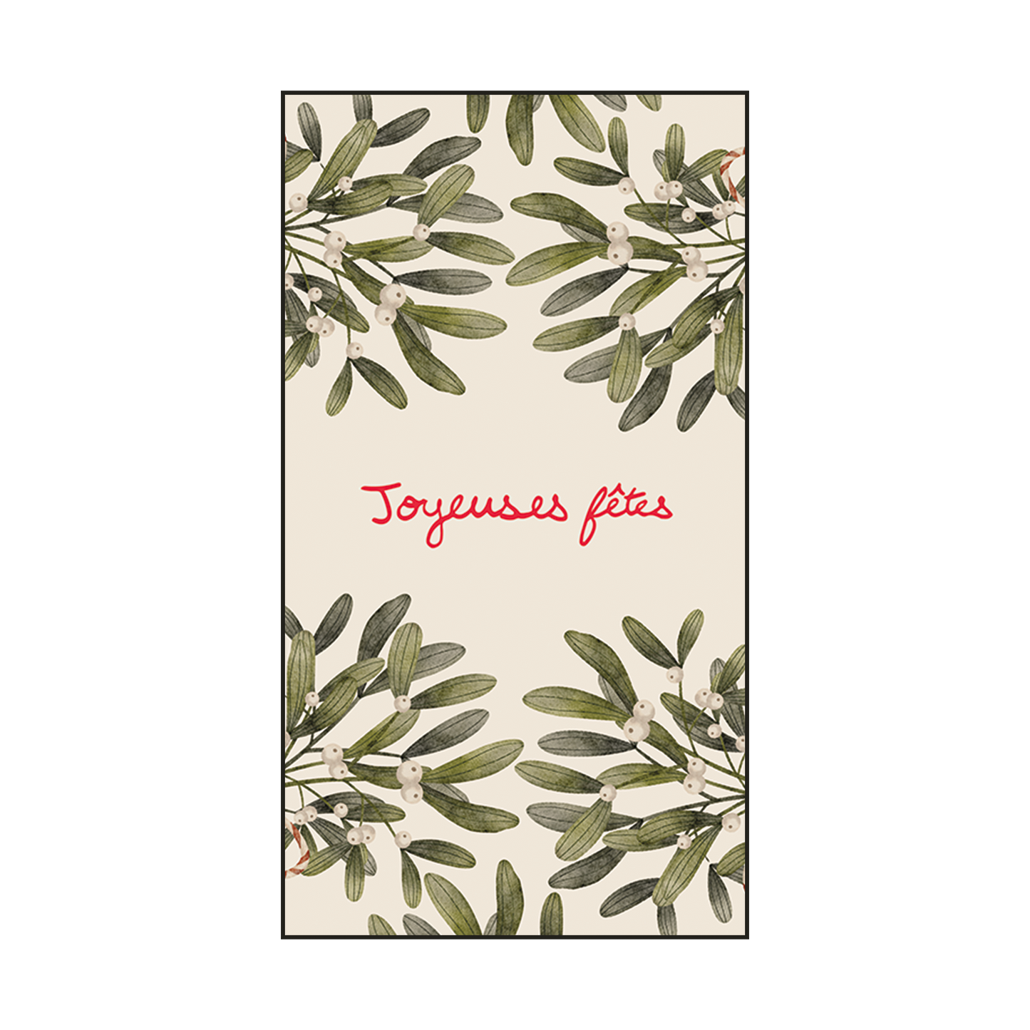 Serviette papier rectangle gui joyeuses fêtes x15