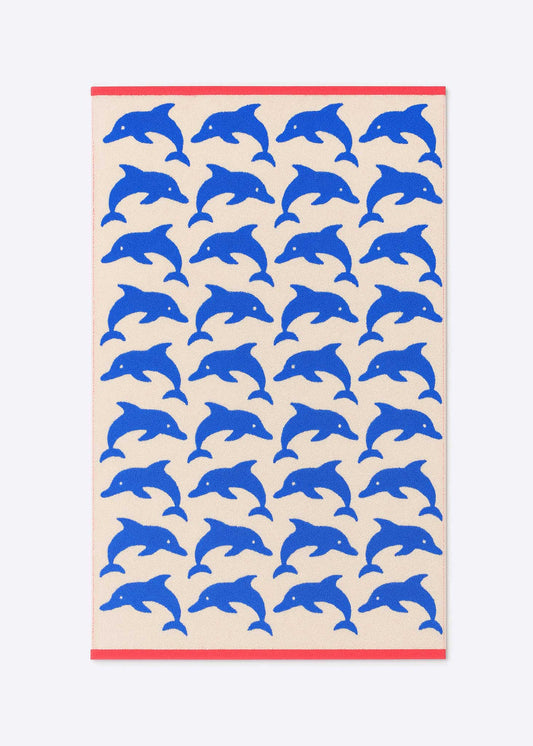 Serviettes en coton biologique Jumping Dolphins