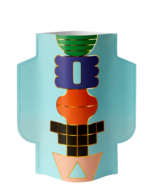 Vase Templo en papier | Vase à fleurs artisanal