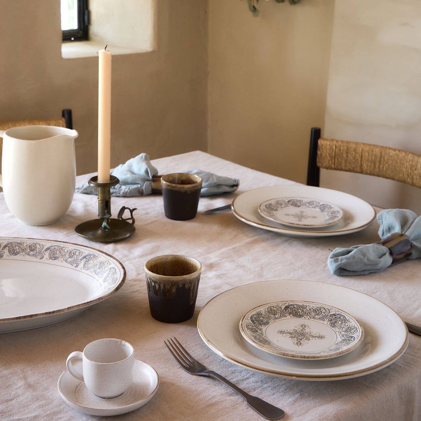 Assiette à Apéritif 17 - Sardegna - White-Cagliari Blue