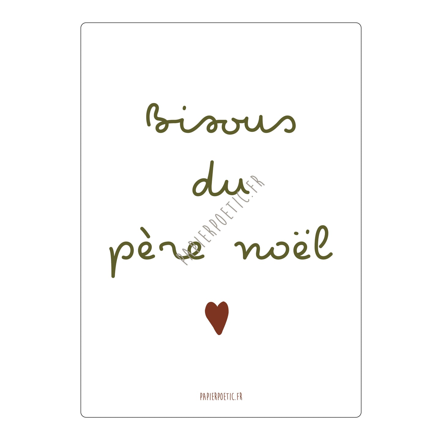 Carte Postale / Card "Bisous du père Noël"