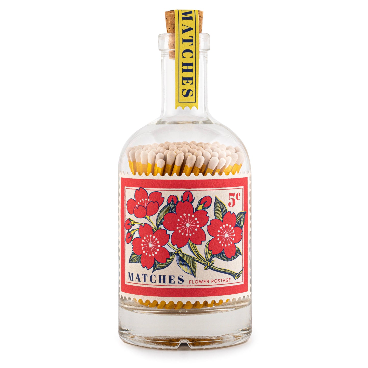 Fleurs | Bouteille en verre - Allumettes de sécurité