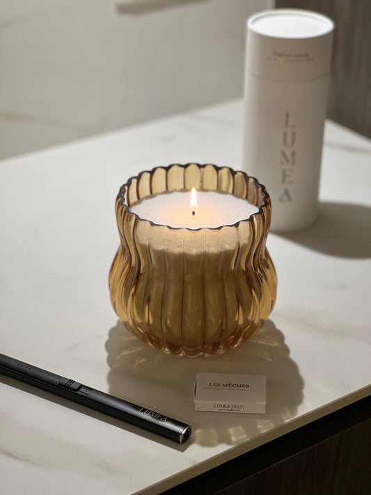 Bougie perlée mèches coton incluses 500 g