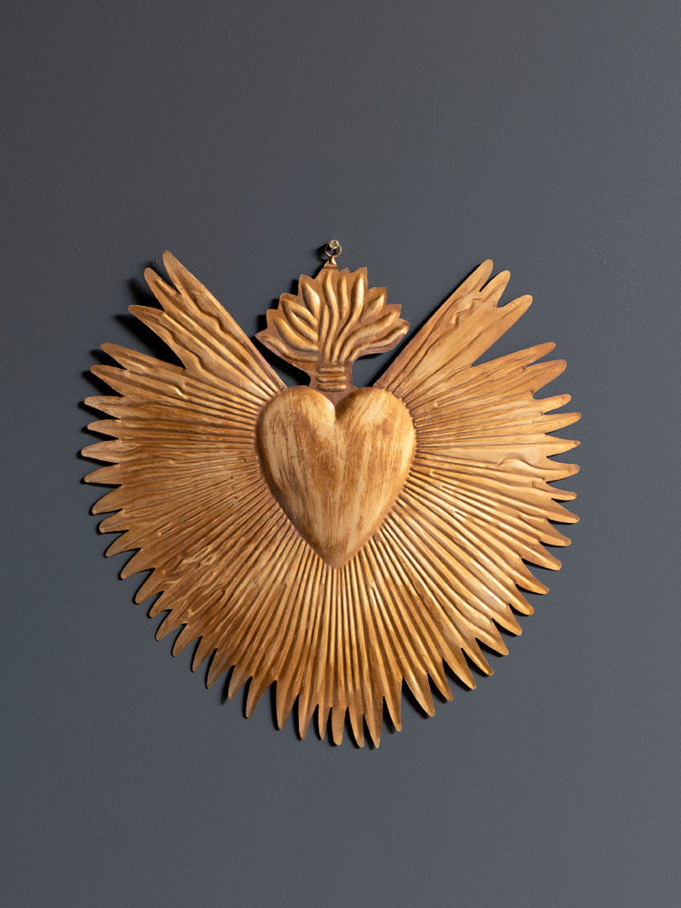 Ex Voto en fer doré et flammes
