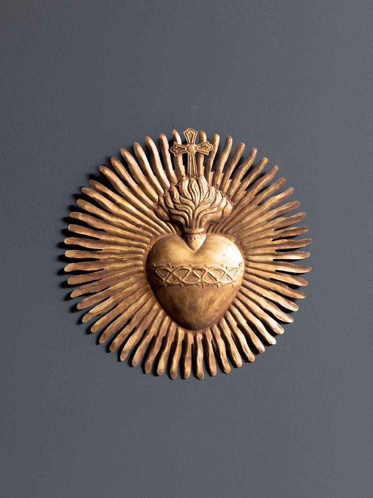 Ex Voto en fer soleil doré