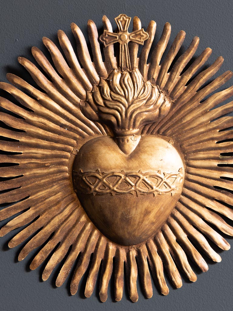 Ex Voto en fer soleil doré