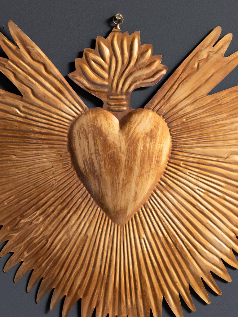 Ex Voto en fer doré et flammes