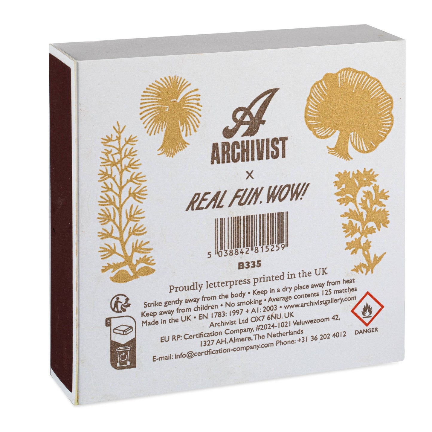 Champignons par Real, Fun, Wow!| Carré - Allumettes de sécurité