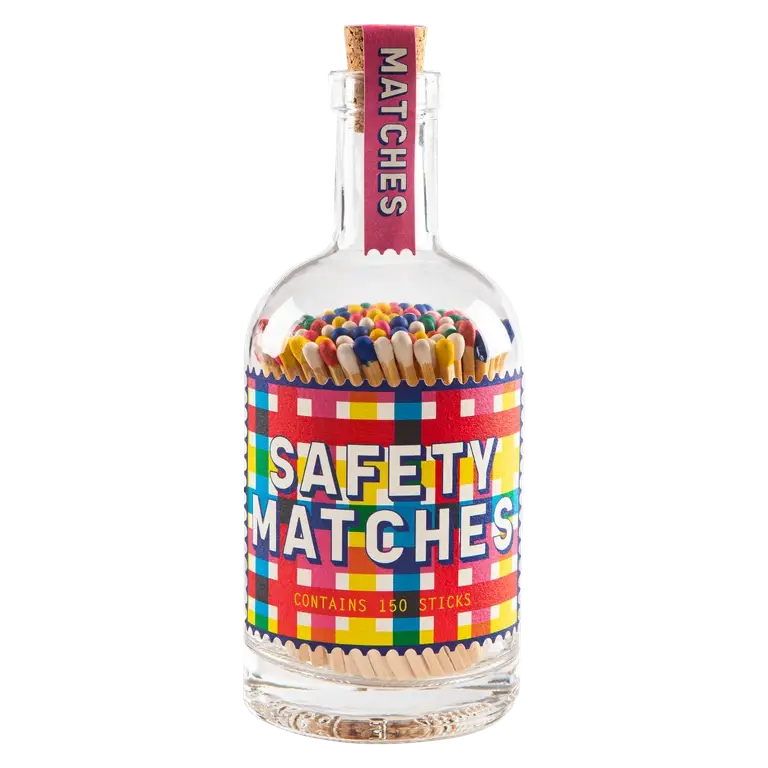 Gingham | Bouteille en verre - Allumettes de sécurité