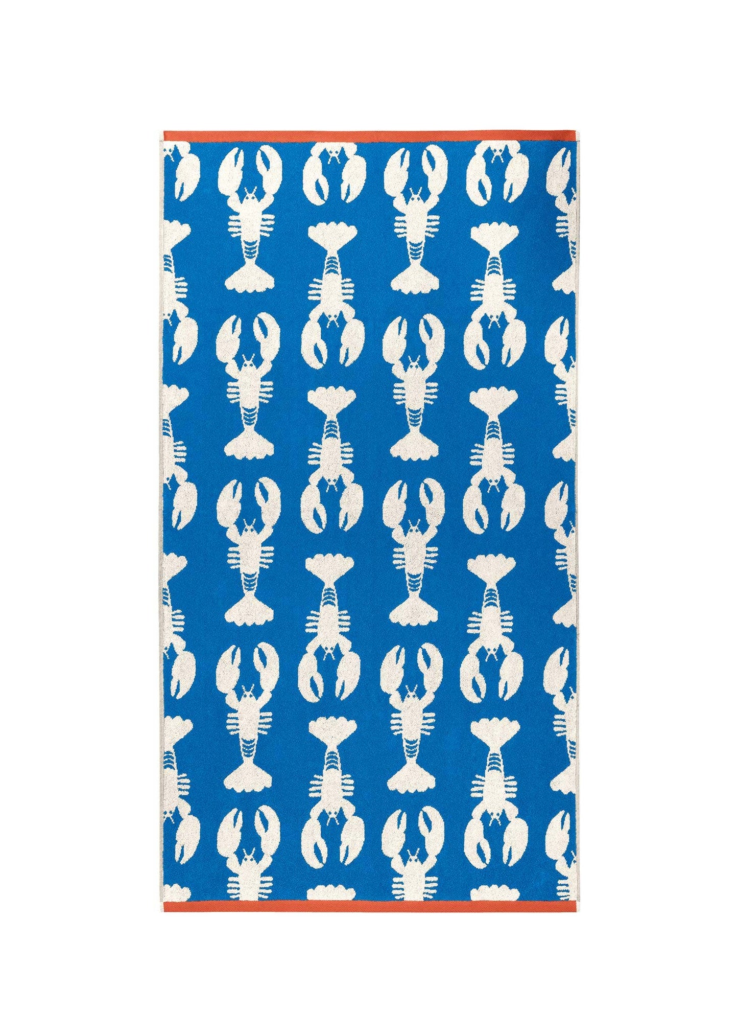 Serviettes Lobsters en coton biologique (bleu)