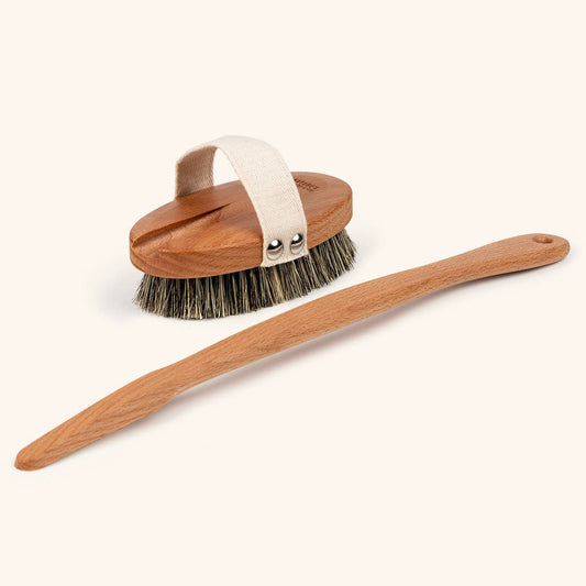 Brosse pour le corps naturelle avec manche amovible - 100 % naturel