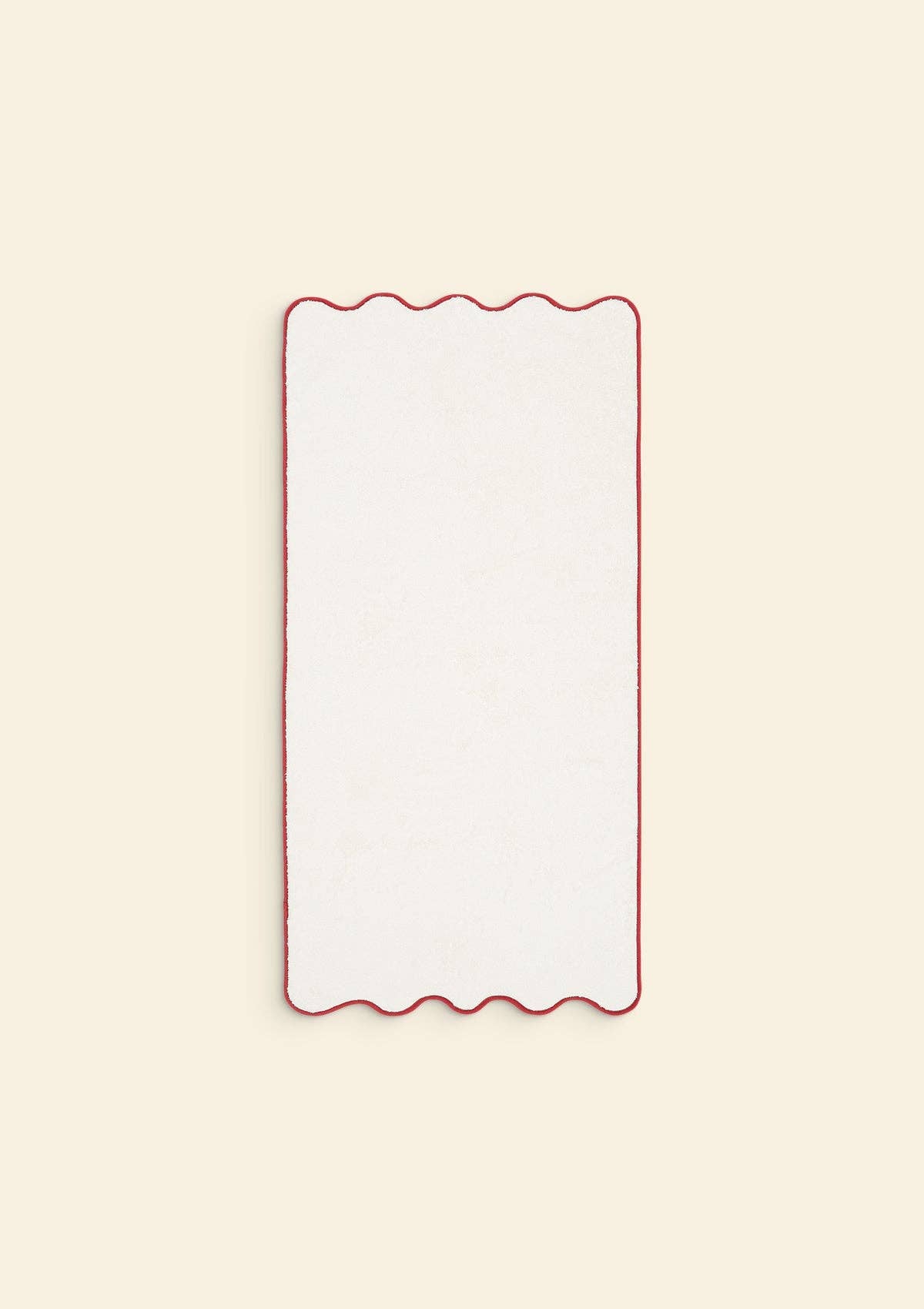 La serviette de toilette ondulée en coton ivoire & bordeaux