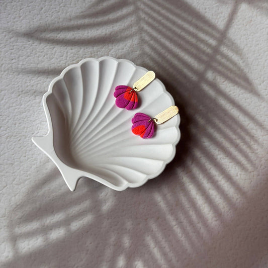 Coucher de soleil à Praiano - Boucles d'oreilles Coquillage Artisanales