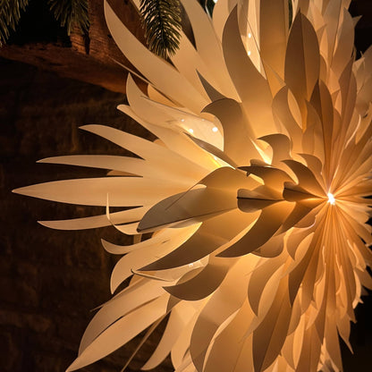 Décoration murale en papier blanc pivoine, 70 cm