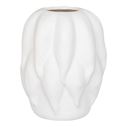 Vase - Vase. Céramique. Beige. 19,5x19,5x26 cm