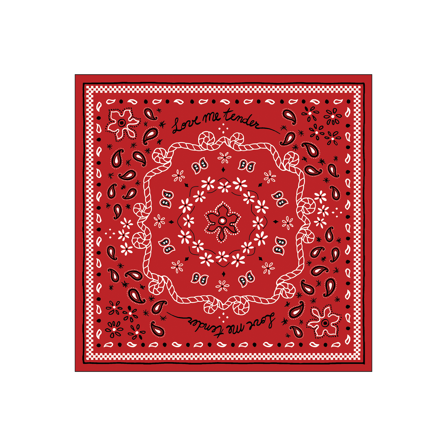 Serviette papier bandana rouge x20
