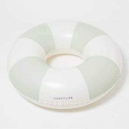 Bouée De Piscine Tube Rayures Olive