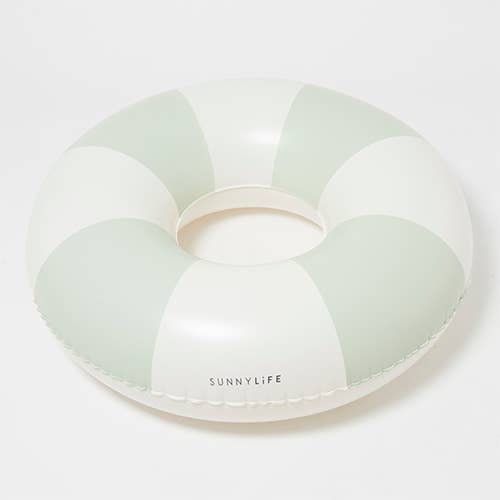 Bouée De Piscine Tube Rayures Olive
