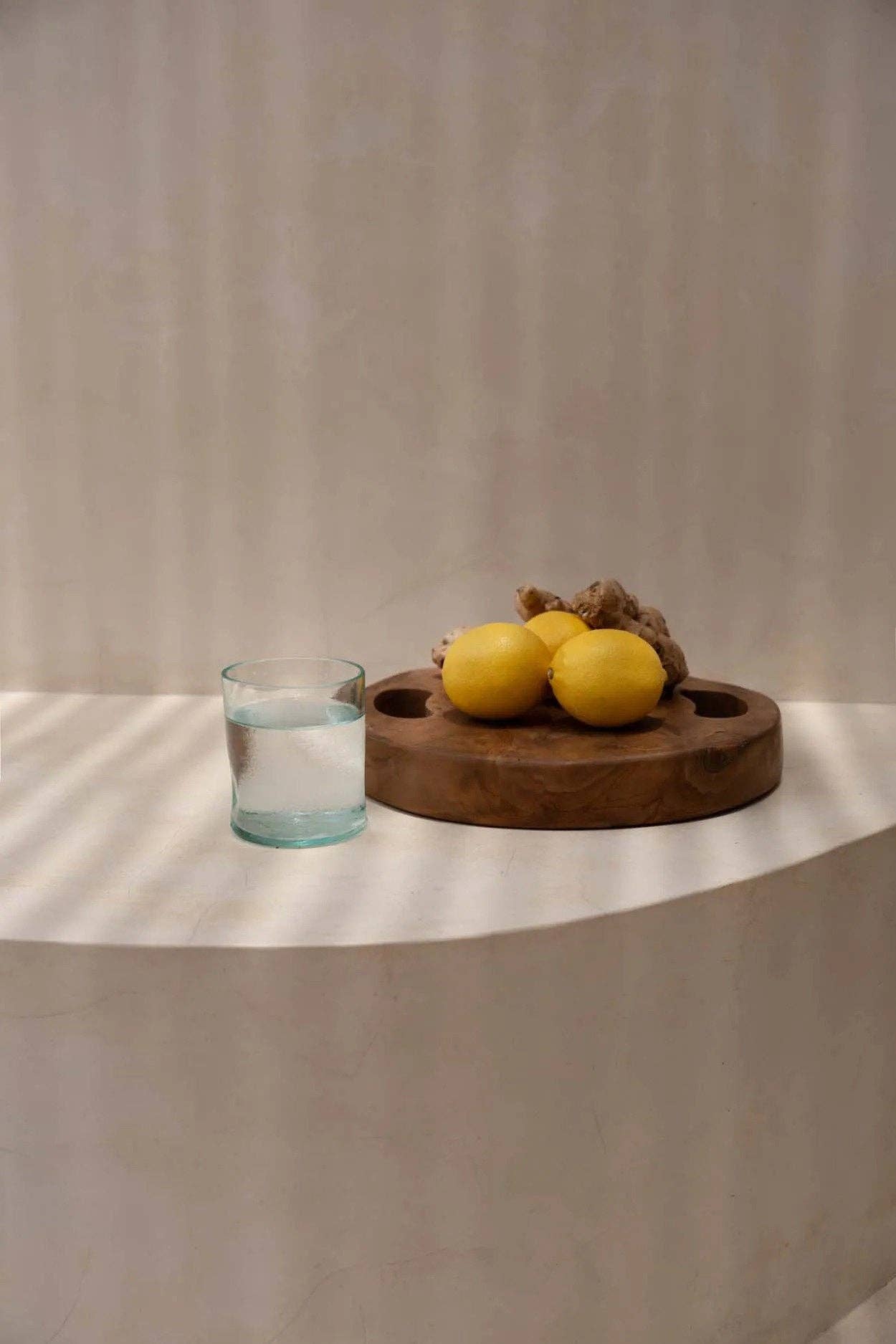 Plateau racine en teck naturel - Taille S
