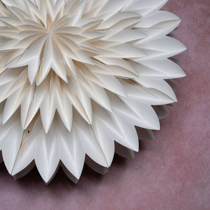 Grande décoration murale en papier astéracées, 70 cm