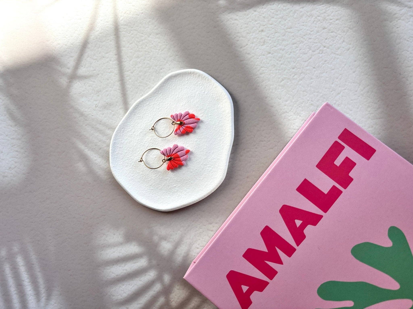 Fleur de Corail - Boucles d'Oreilles Créoles Artisanales