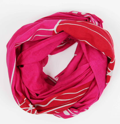 Foulard Coton Bio Mekong Fuchsia