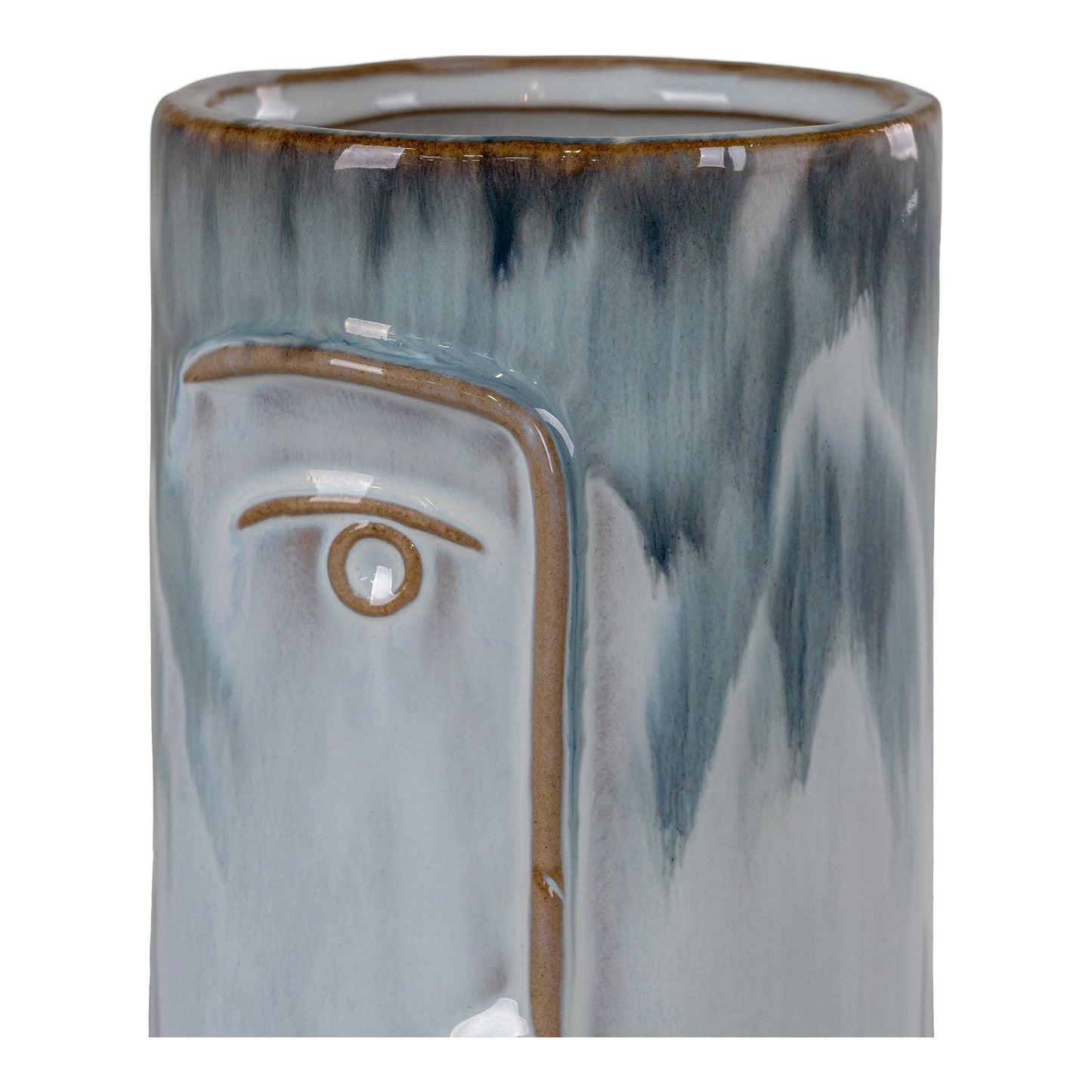 Vase avec visage. Rond. Ø9,5x17 cm