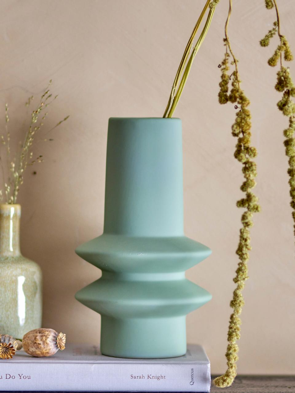 Isold Vase, Vert, Grès