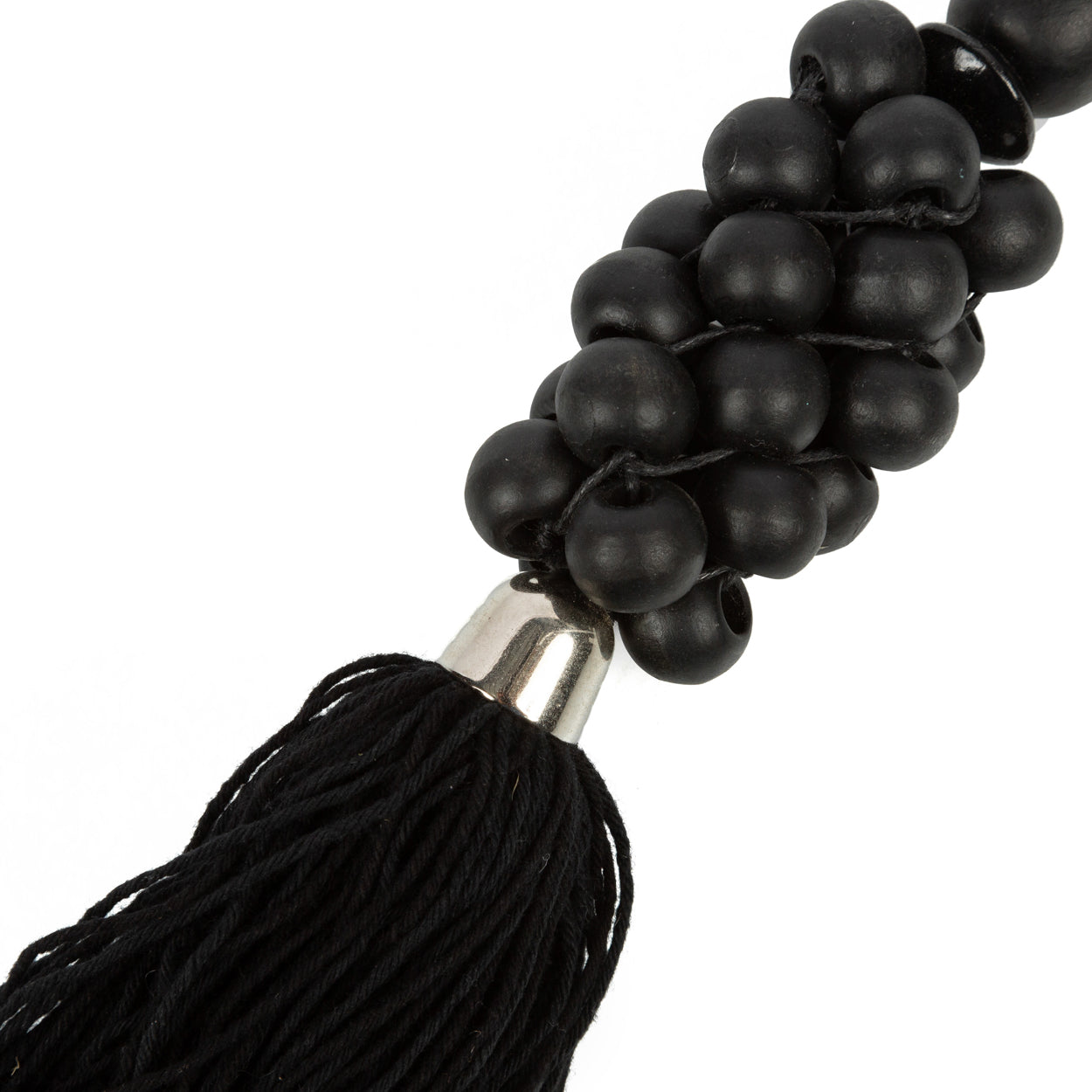 Le Porte-clés Perles De Bois - Noir