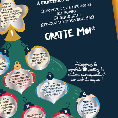 Calendrier de l'Avent "couple" ❤️ jeux à gratter Noël