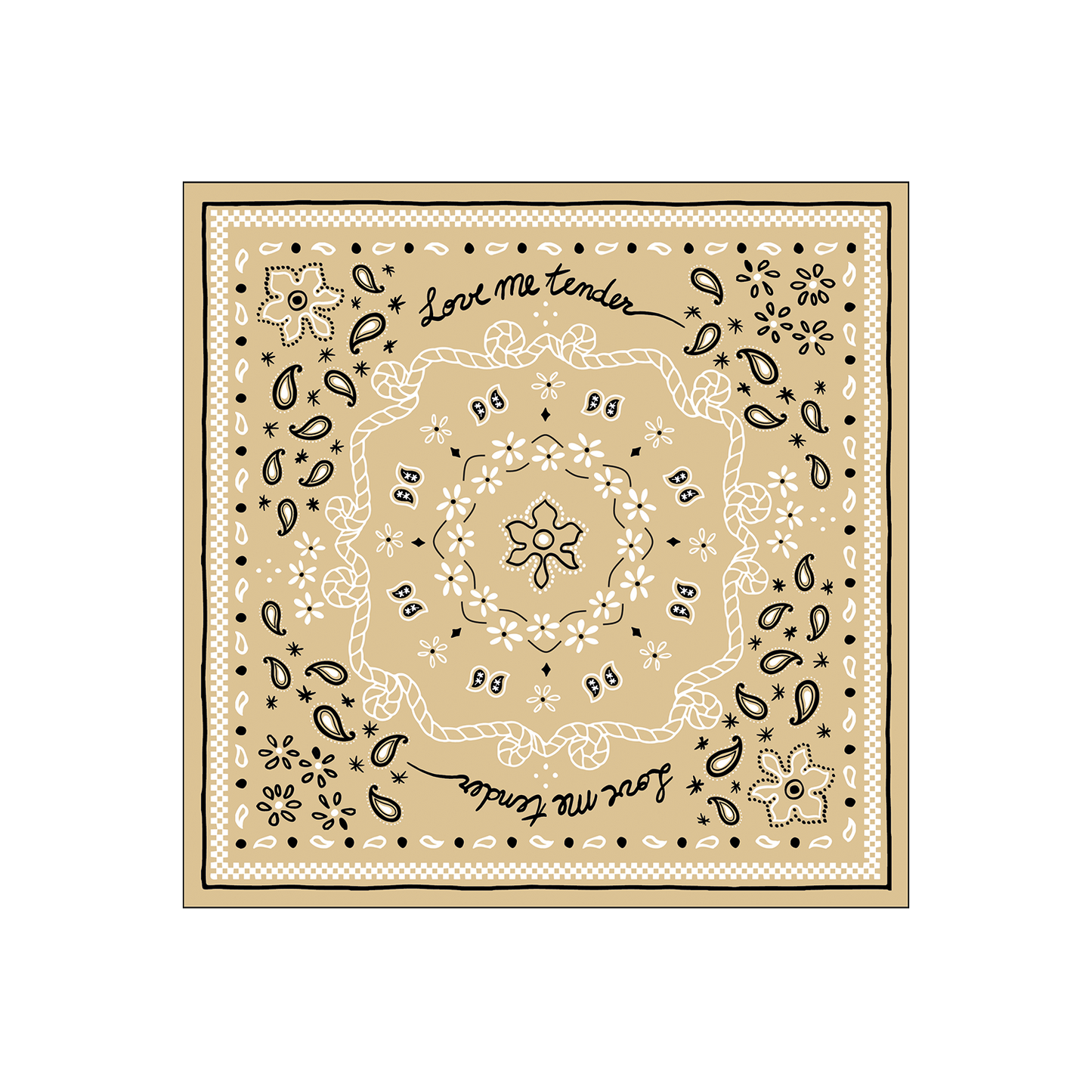 Serviette papier bandana beige x20