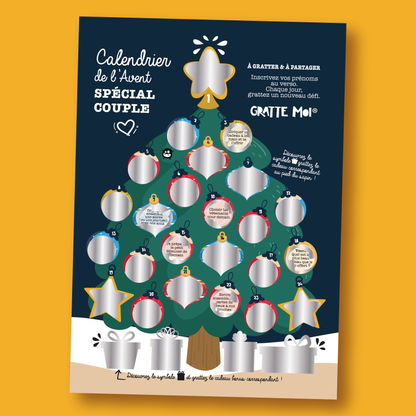 Calendrier de l'Avent "couple" ❤️ jeux à gratter Noël