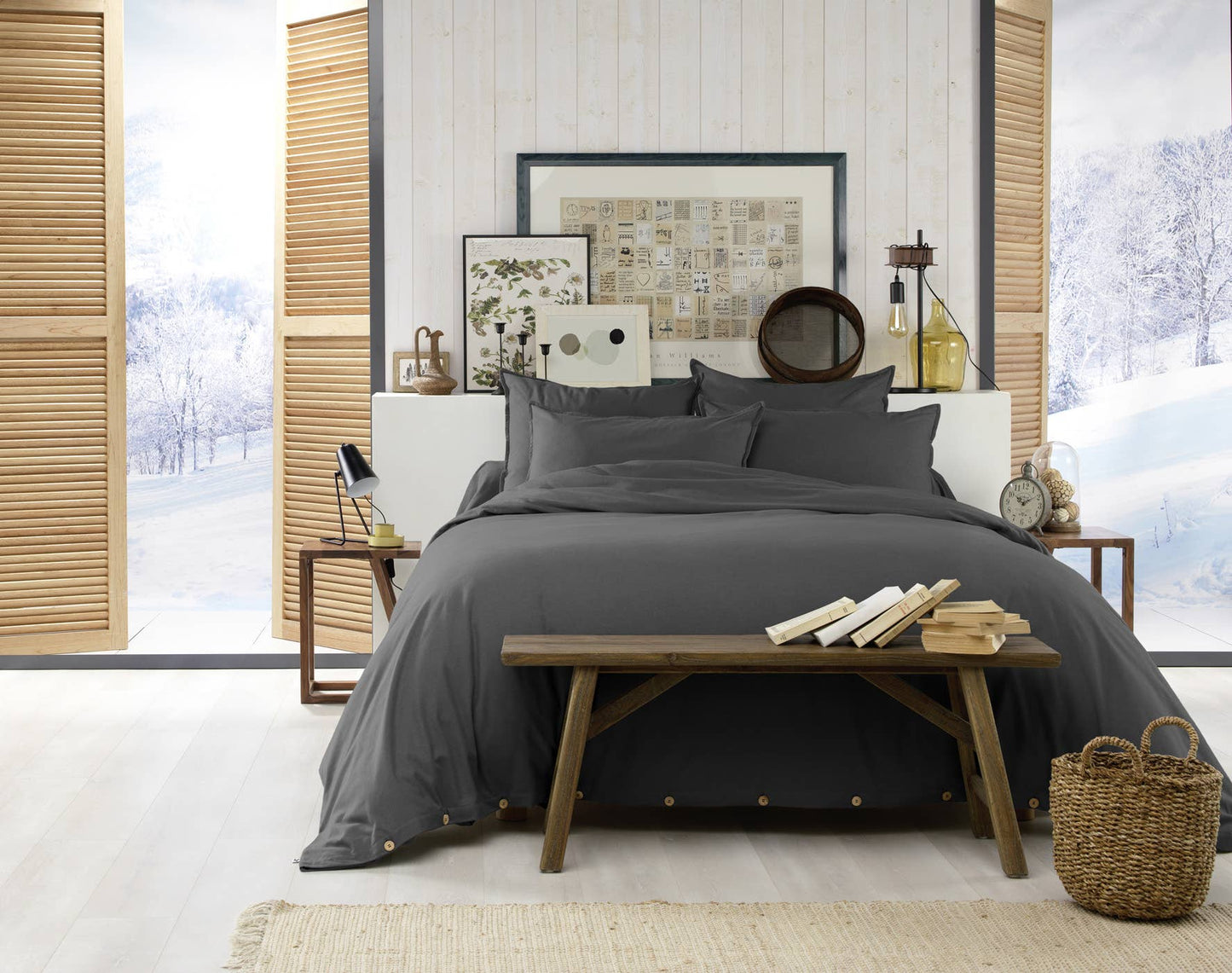 Housse de couette Flanelle 140 x 200 cm CANDICE Orage
