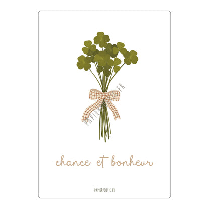 Carte Postale / Card "Bouquet de trèfles"
