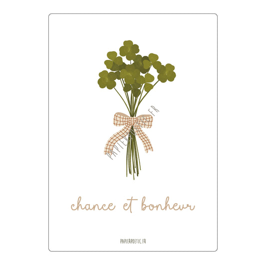 Carte Postale / Card "Bouquet de trèfles"
